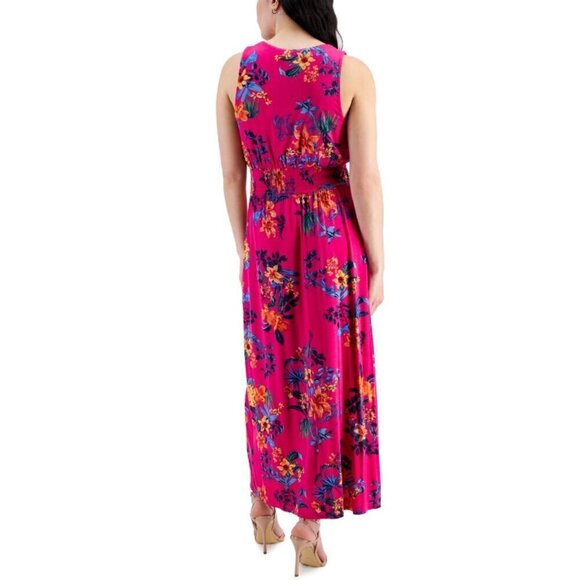 I.N.C. International Concepts Petite Small Pink Floral Printed Maxi Dress NWT - Picture 2 of 7